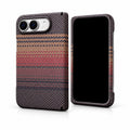 caseease carbon-texture iPhone Duo case with frame - Brown - Screen Protector Frame