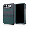 caseease carbon-texture iPhone Duo case with frame - Green - Screen Protector Frame