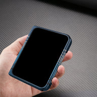 caseease carbon-texture iPhone Duo case with frame, product photo