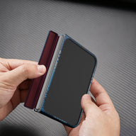 caseease carbon-texture iPhone Duo case with frame, product photo