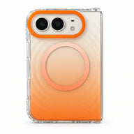caseease pastel ripple gradient iPhone Duo case - White Orange
