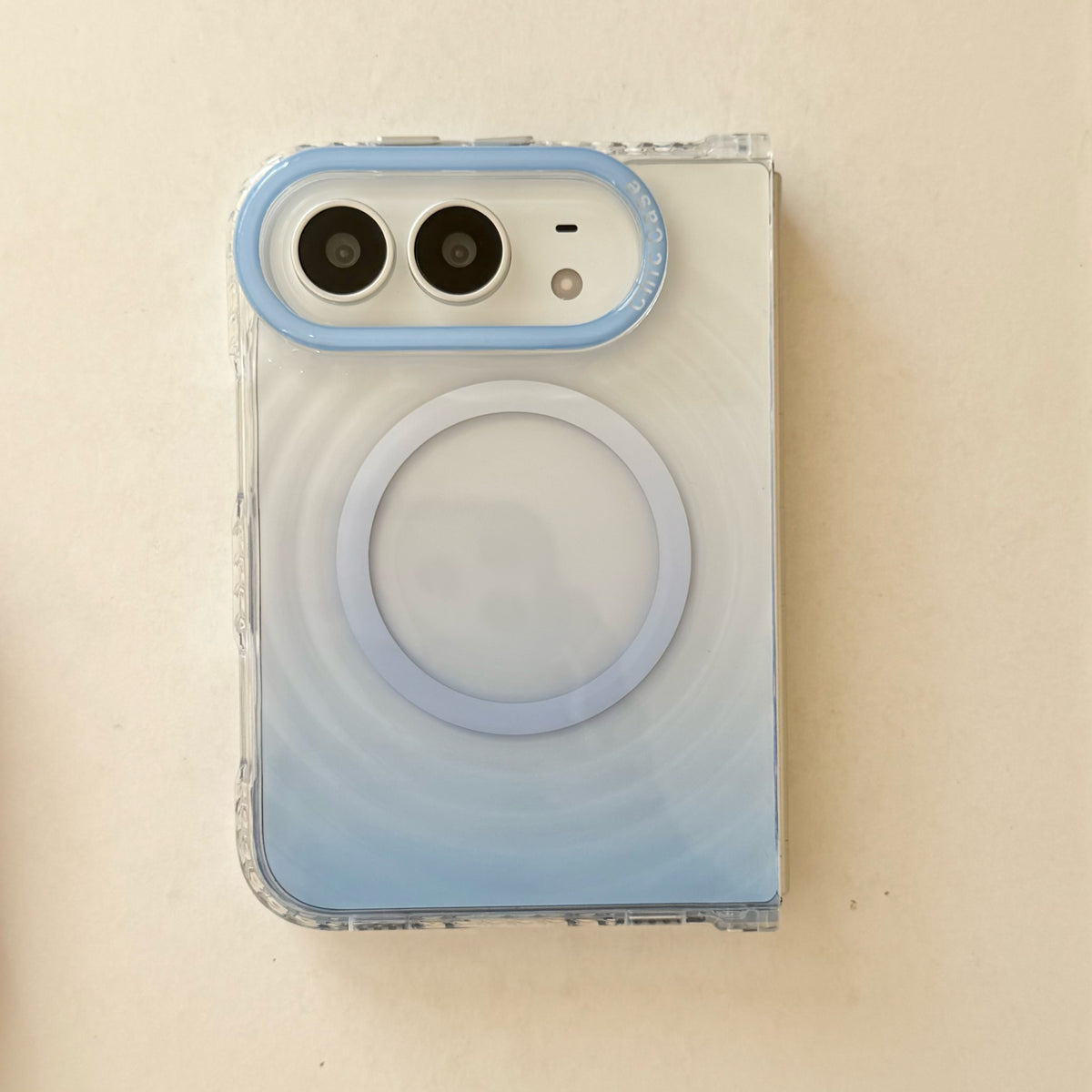 caseease pastel ripple gradient iPhone Duo case - White Blue, product photo