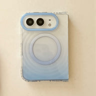 caseease pastel ripple gradient iPhone Duo case - White Blue, product photo