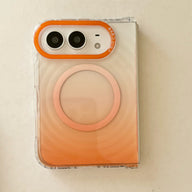 caseease pastel ripple gradient iPhone Duo case - White Orange, product photo
