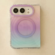 caseease pastel ripple gradient iPhone Duo case - Purple Blue, product photo