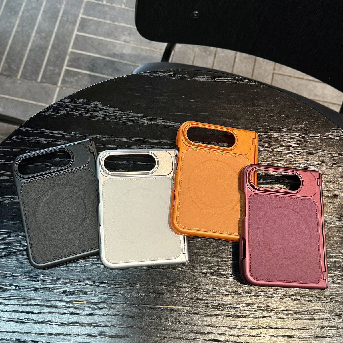 caseease leather-texture iPhone Duo case, product photo