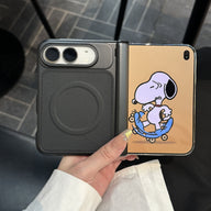 caseease leather-texture iPhone Duo case - Black, product photo