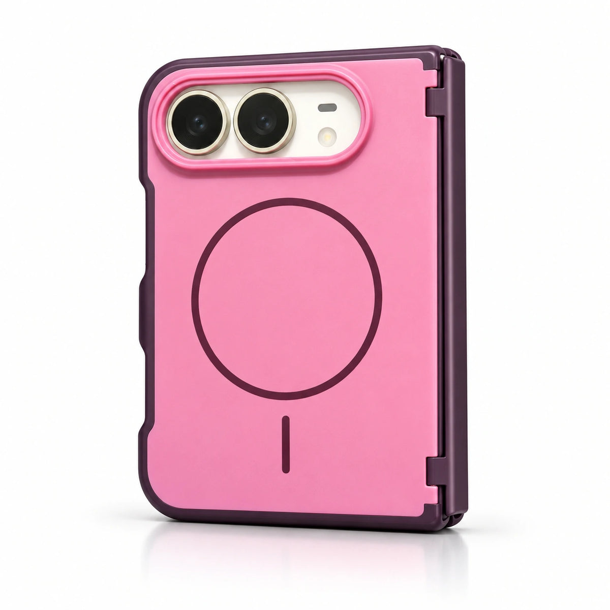 caseease Color Shield contrast-frame iPhone Duo case - Pink
