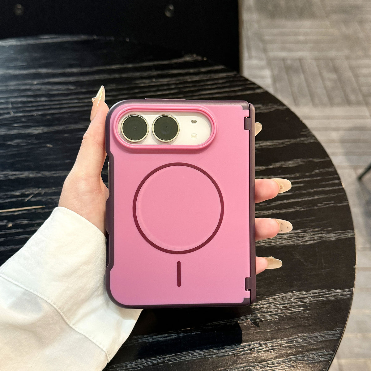 caseease Color Shield contrast-frame iPhone Duo case - Pink, product photo