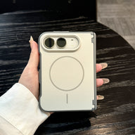 caseease Color Shield contrast-frame iPhone Duo case - Grey White, product photo