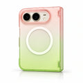 caseease vivid two-tone gradient iPhone Duo case - Pink Green
