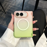 caseease vivid two-tone gradient iPhone Duo case - Pink Green, product photo