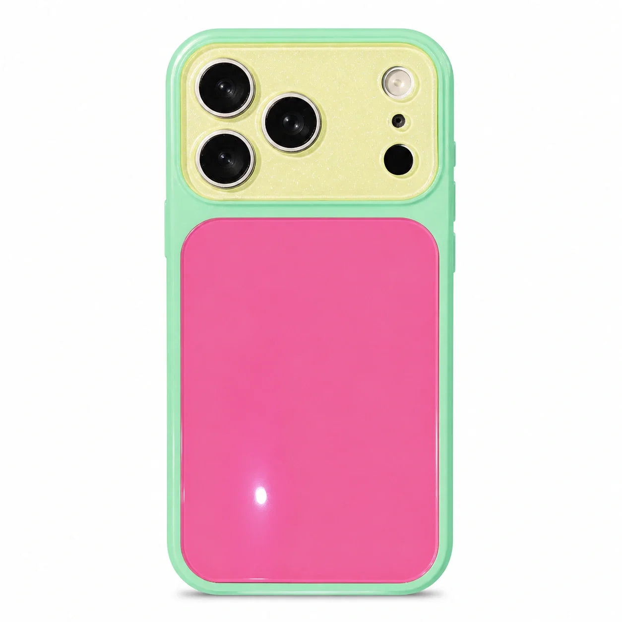 Dopamine Color Block iPhone Case - Mint Pink white background variant image
