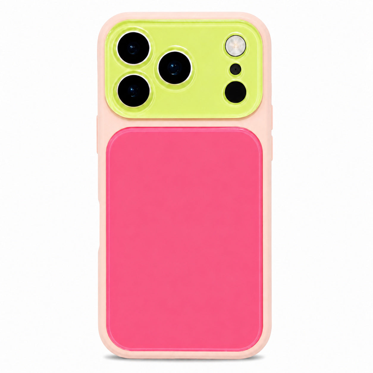 Dopamine Color Block iPhone Case - Rose Red white background variant image