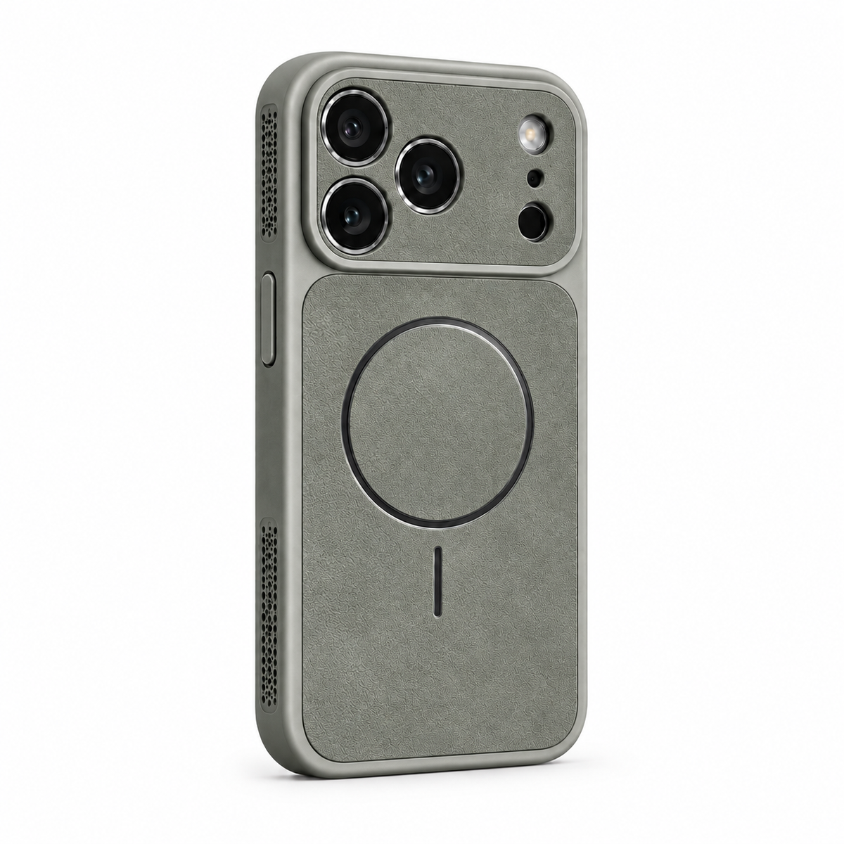 CaseEase gray iPhone case on white background