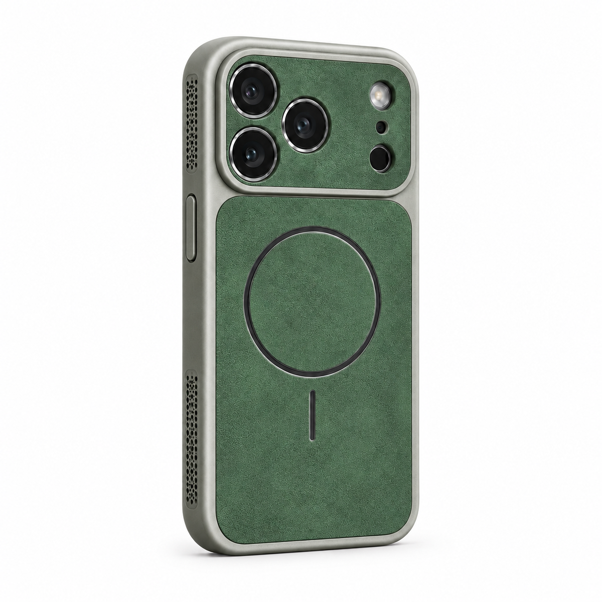 CaseEase green iPhone case on white background