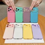 Faux leather color block iPhone case full color collection