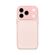Blush Pink faux leather color block iPhone case white background