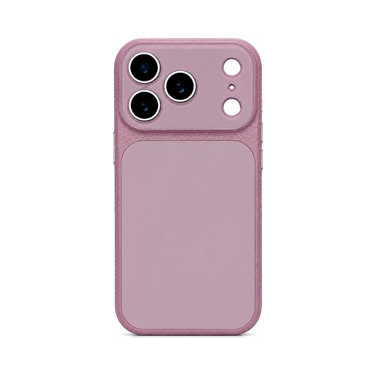 Dusty Mauve faux leather color block iPhone case white background