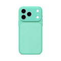 Mint Green faux leather color block iPhone case white background