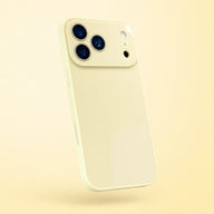 Butter Yellow luxury crystal gloss iPhone case with camera lens protection