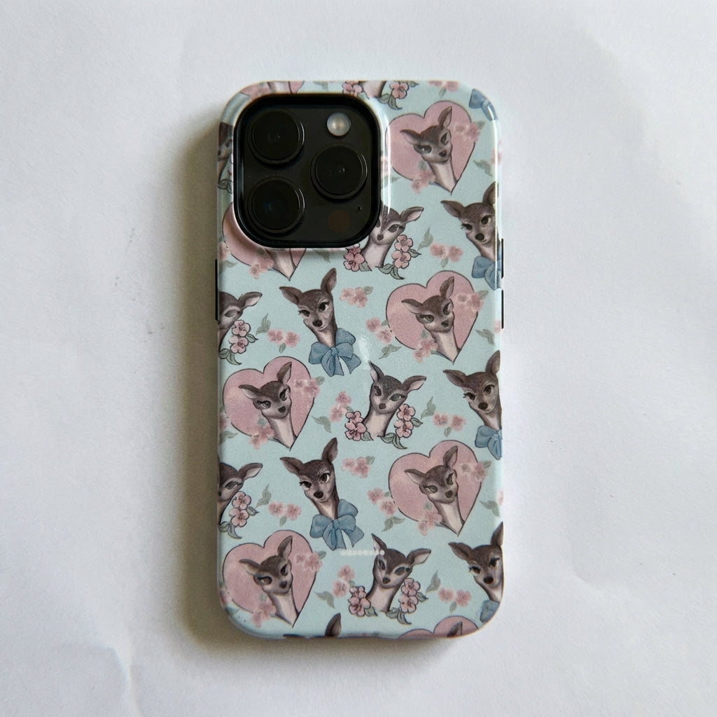 Charming Chihuahua Heart Pattern Phone Case