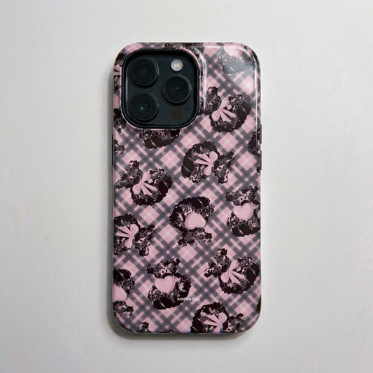 Cute Pink Pudding Bow Phone Case