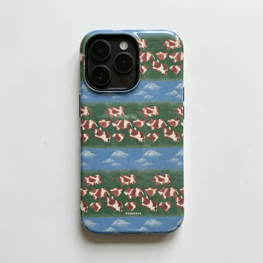 Whimsical Cow Pattern Phone Case