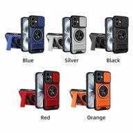 Military-Grade iPhone Case with Sliding Camera Cover & Ring Stand — view 3