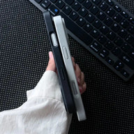 CaseEase Metal-Look Ribbed Shockproof iPhone Case - product photo 4