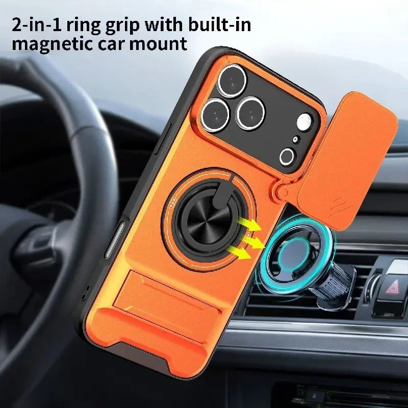 Military-Grade iPhone Case with Sliding Camera Cover & Ring Stand — view 5