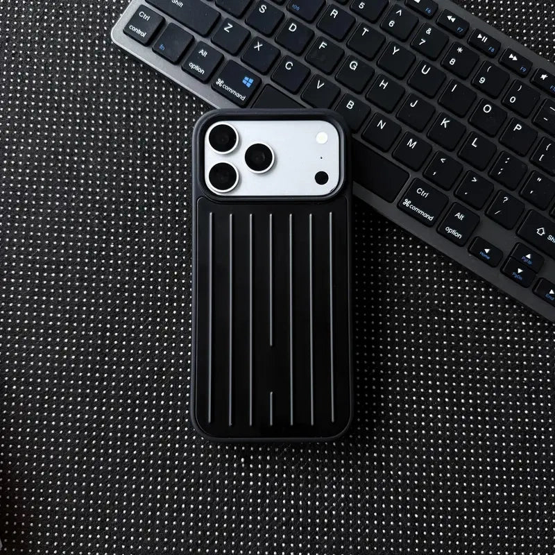 CaseEase Metal-Look Ribbed Shockproof iPhone Case - product photo 6