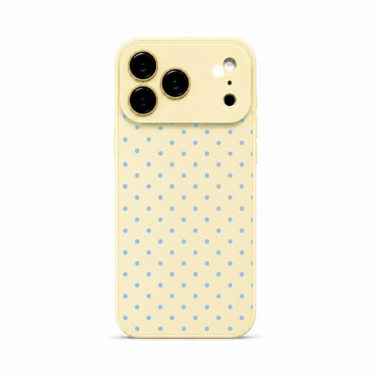 Polka Butter Yellow Blue luxury crystal gloss iPhone case variant