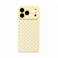 Polka Butter Yellow Blue luxury crystal gloss iPhone case variant