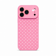 Polka Candy Pink White luxury crystal gloss iPhone case variant