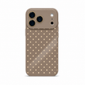 Polka Mocha Cream luxury crystal gloss iPhone case variant