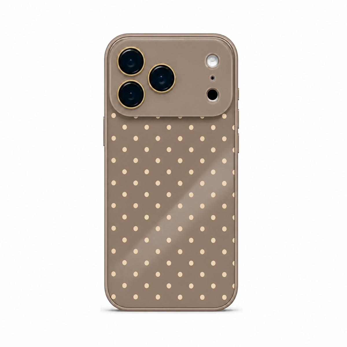 Polka Mocha Cream luxury crystal gloss iPhone case variant