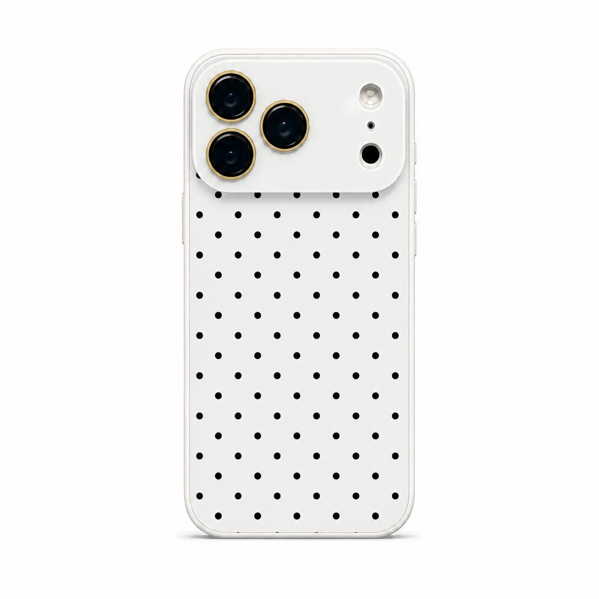 Polka White Black luxury crystal gloss iPhone case variant