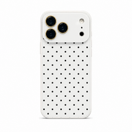 Polka White Black luxury crystal gloss iPhone case variant