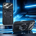iPhone Camera Lens Protection Case with Invisible Stand in Black