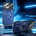 iPhone Camera Lens Protection Case with Invisible Stand in Blue