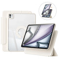 KENKE Magnetic Rotatable Detachable Tablet Case with Pencil Holder, Protective Flip Cover Compatible with iPad, Smart Tablet Accessories, Tablet Casing, Removable Cover, Tablet Covers - Color Cream White (variant image)