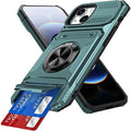 iPhone wallet case with card holder in Green