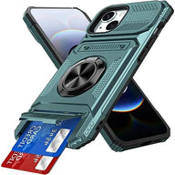 iPhone wallet case with card holder in Green