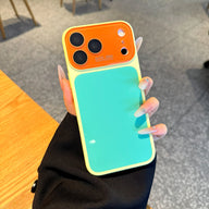 Summer Vibe Dopamine Color Block Phone Case for iPhone 17/16/15/14/13 Pro Max – Soft Touch Minimal Aesthetic Shockproof Cover, Cute Multi-Color Everyday Protective Case.LU7 - Color Green (variant image)