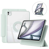 KENKE Magnetic Rotatable Detachable Tablet Case with Pencil Holder, Protective Flip Cover Compatible with iPad, Smart Tablet Accessories, Tablet Casing, Removable Cover, Tablet Covers - Color Light Green (variant image)
