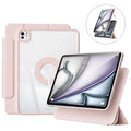 KENKE Magnetic Rotatable Detachable Tablet Case with Pencil Holder, Protective Flip Cover Compatible with iPad, Smart Tablet Accessories, Tablet Casing, Removable Cover, Tablet Covers - Color Pink (variant image)