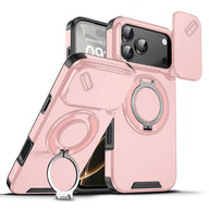 Heavy-duty iPhone case with sliding camera cover in Pink