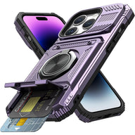 iPhone wallet case with card holder in Purple