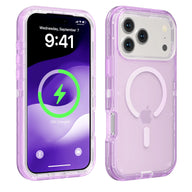 3-in-1 Transparent Phone case for iPhone 17 Pro Max 17 Air 16 15 14 13 Pro Max,Compatible with MagSafe, Durable Dual Layer Transparent Magnetic Phone Cases, Heavy Duty Shockproof and Anti-Drop Protective Cover - Color Purple (variant image)